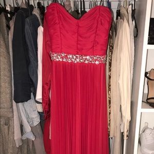 Red long gown